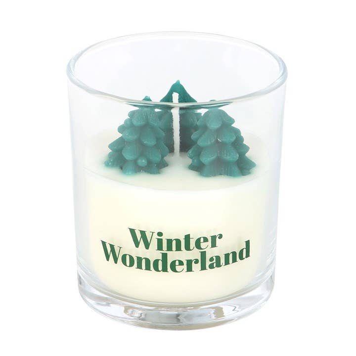 Something Different Wholesale - Wholesale Jar/Filled Candle - Winter Wonderland Candle with Tree Scene2