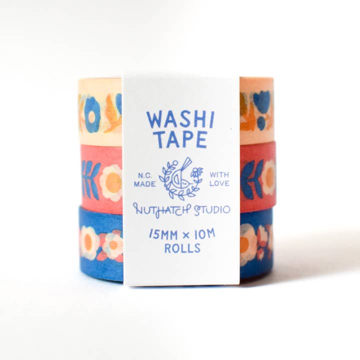 Nuthatch Studio - Wholesale Washi Tape - Floral Washi Tape Set3