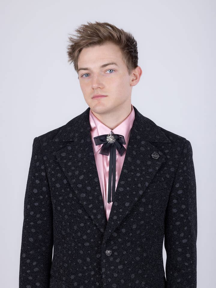 BARABAS - Venta al por mayor Conjunto de vestir - Hombre - Traje de Hombre con Lunares Geométricos y Solapa de Muesca 5SU347