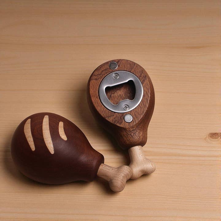 huemabe (All Import Duties Covered) - Wholesale Bottle/wine opener - Magnetic Wooden Chicken Leg Beer Bottle Opener