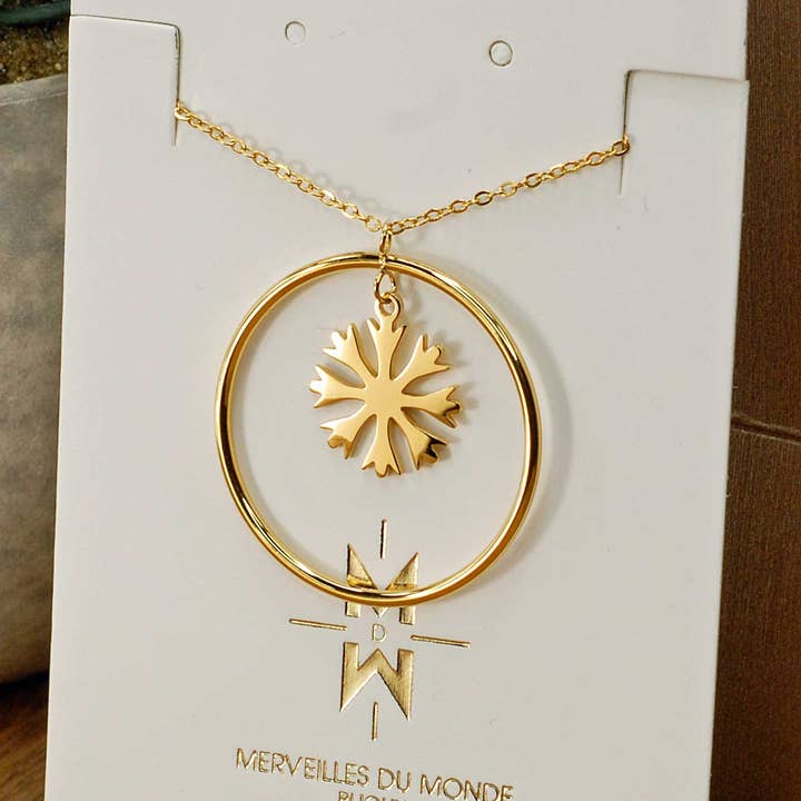 Mountain Necklace Snowflake for wholesale by Merveilles du Monde