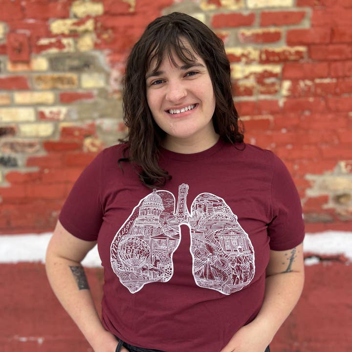 Camiseta Unisex Madison Lungs para venta al por mayor de Artery Ink