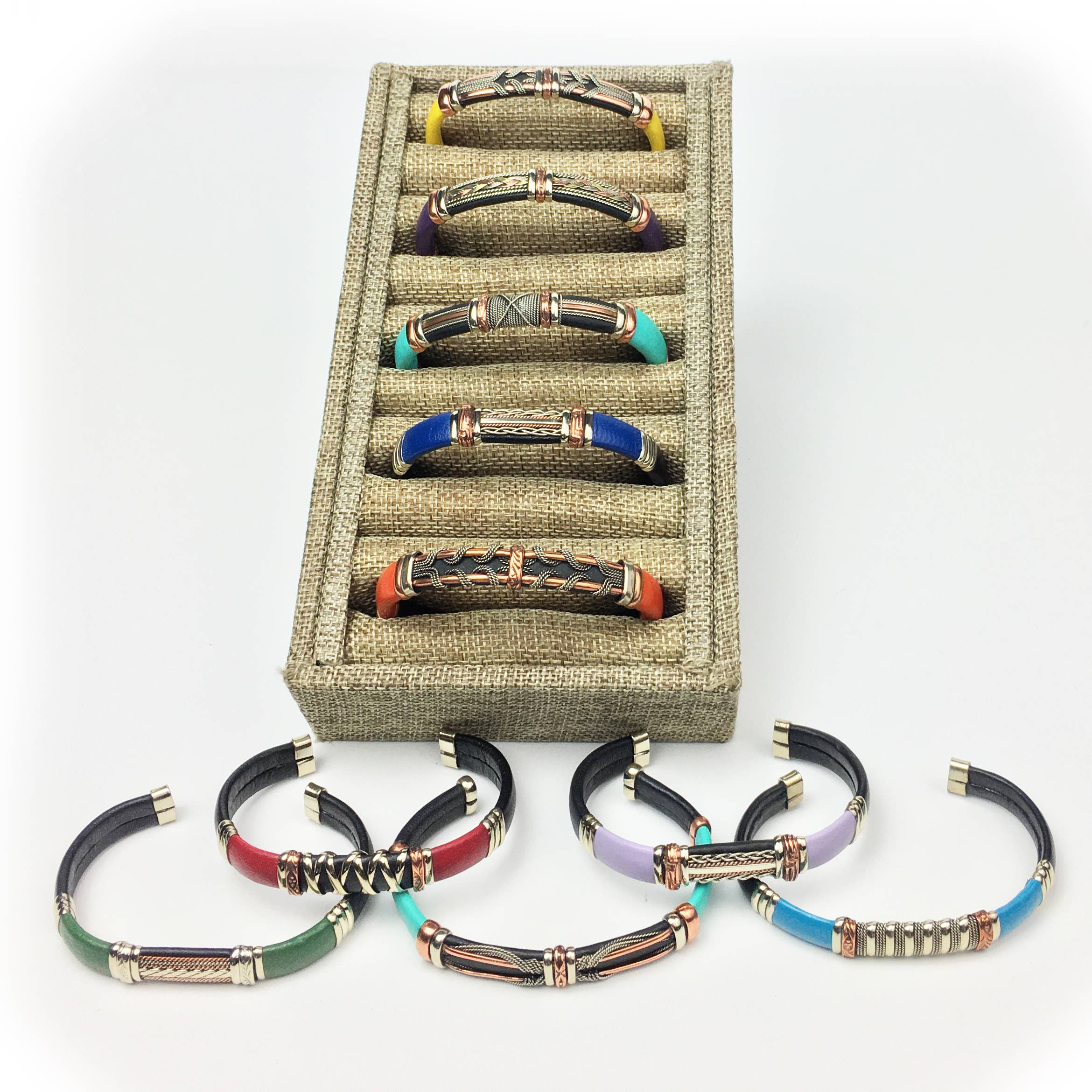 HPSilver, LLC - Vente Parures de bijoux - Bracelets en cuir Spring Mix, paquet de 101