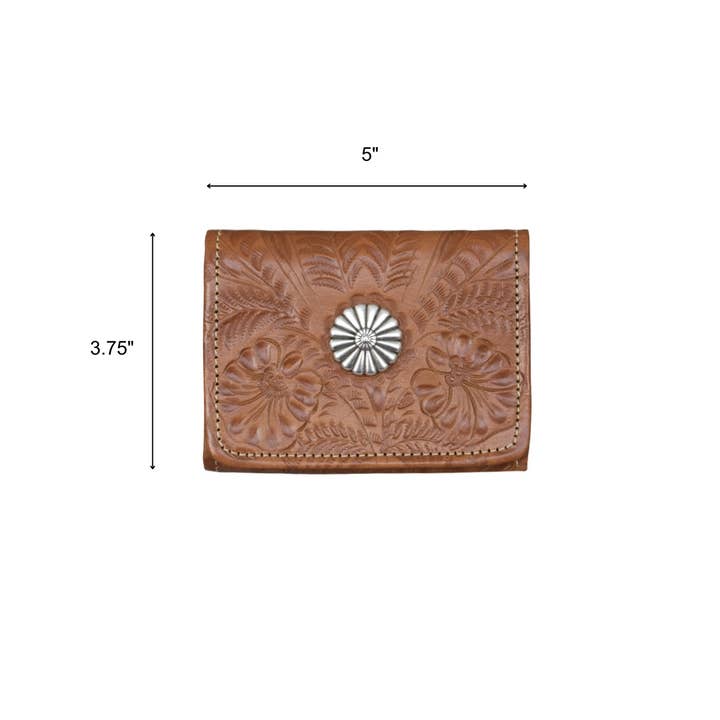 American West - Venta al por mayor Cartera - Mujer - Cartera pequeña de mujer con tres pliegues y concho2