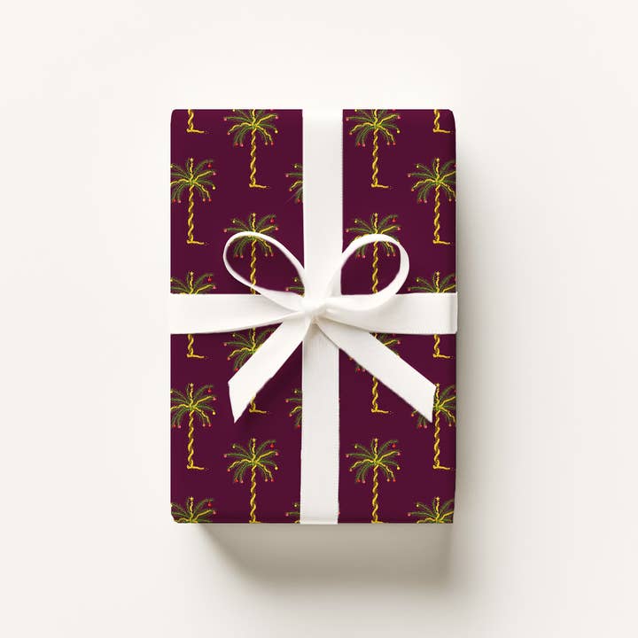 La Plante Carnivore – wholesale Flat wrap – Christmas Palm Trees Gift Wrap