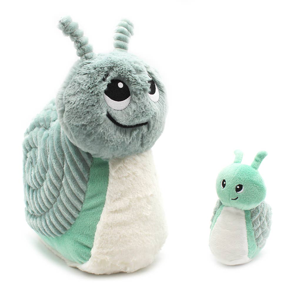 Les Déglingos, France - Wholesale Stuffed/Plush Toy - Kids & Baby - LES PTIPOTOS - 25CM PLUSH MUM & BABY SNAIL MINT2