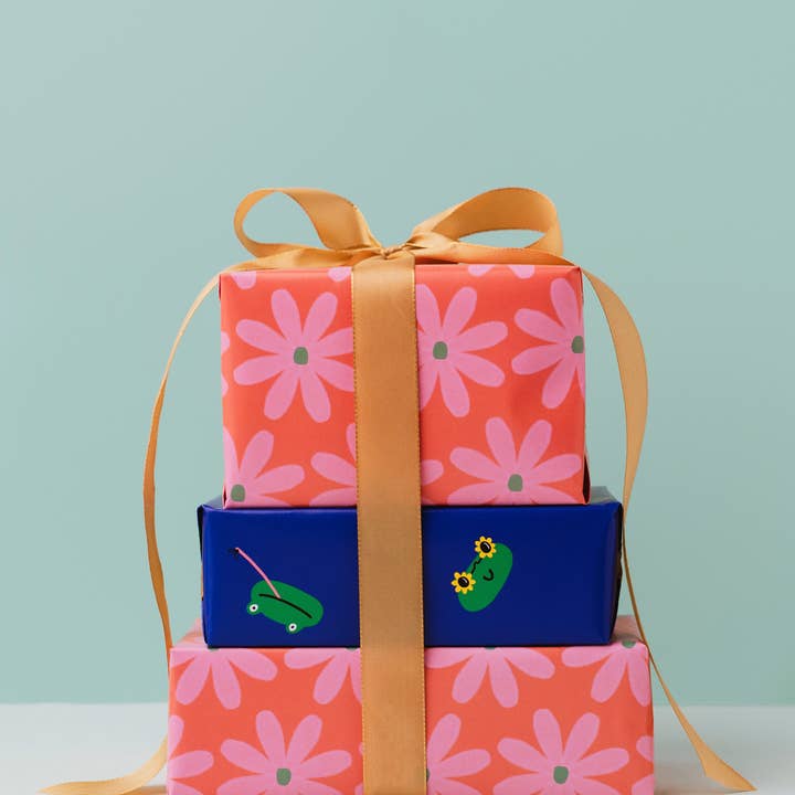 Rumble Cards - Wholesale Flat Wrap - Froggy Wrapping Paper - Frogs - Gift Wrap - Fun - Cute