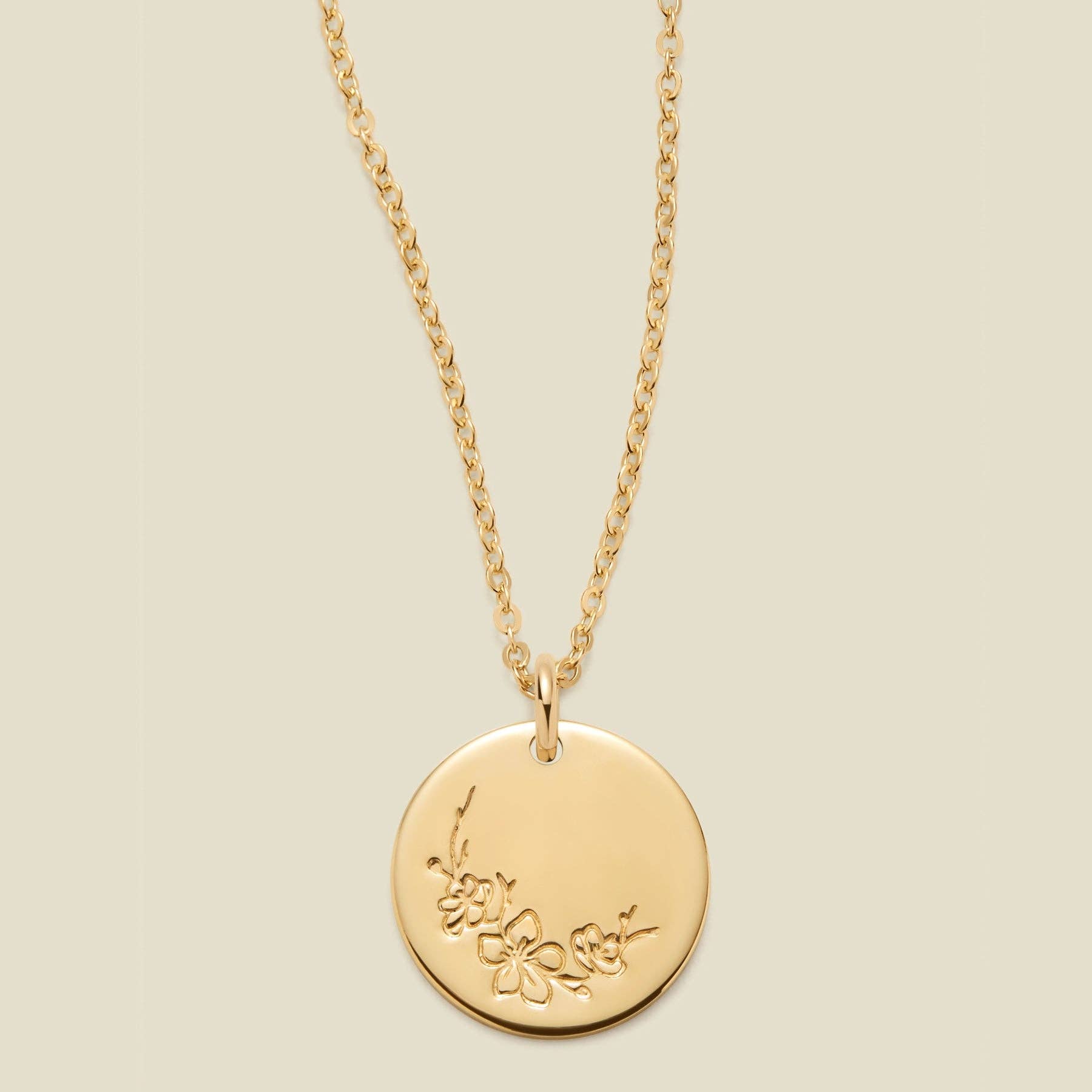 Made By Mary - Wholesale Pendant/Charm Necklace - Birth Flower Necklace - 1/2"8