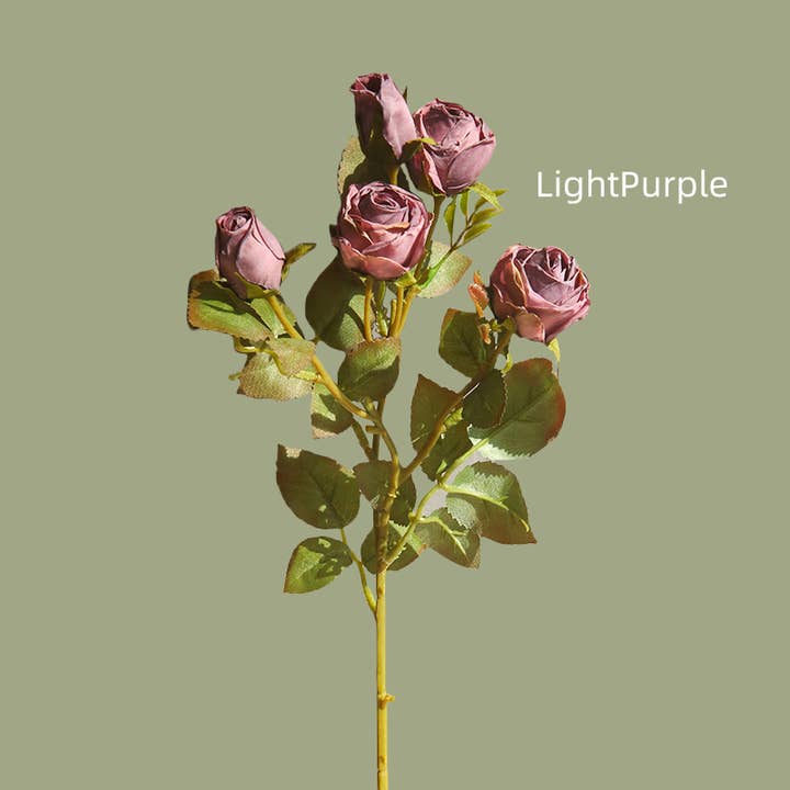 ACNITE(We cover U.S. import duties) - Wholesale Artificial Flowers - Artificial small rose flower,3 heads retro rose,faux flowers2