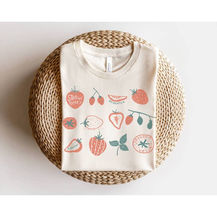 Retro Strawberry Farm Fruit Graphic Tee Gardening Summer for wholesale by Amy Anne Apparel Inc