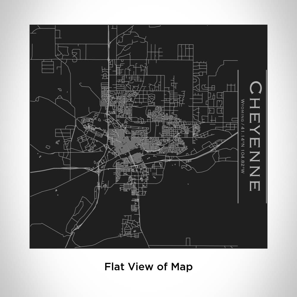 JACE.design - Wholesale Insulated Mug/Tumbler - Cheyenne WY Map Tumbler in Matte Black1