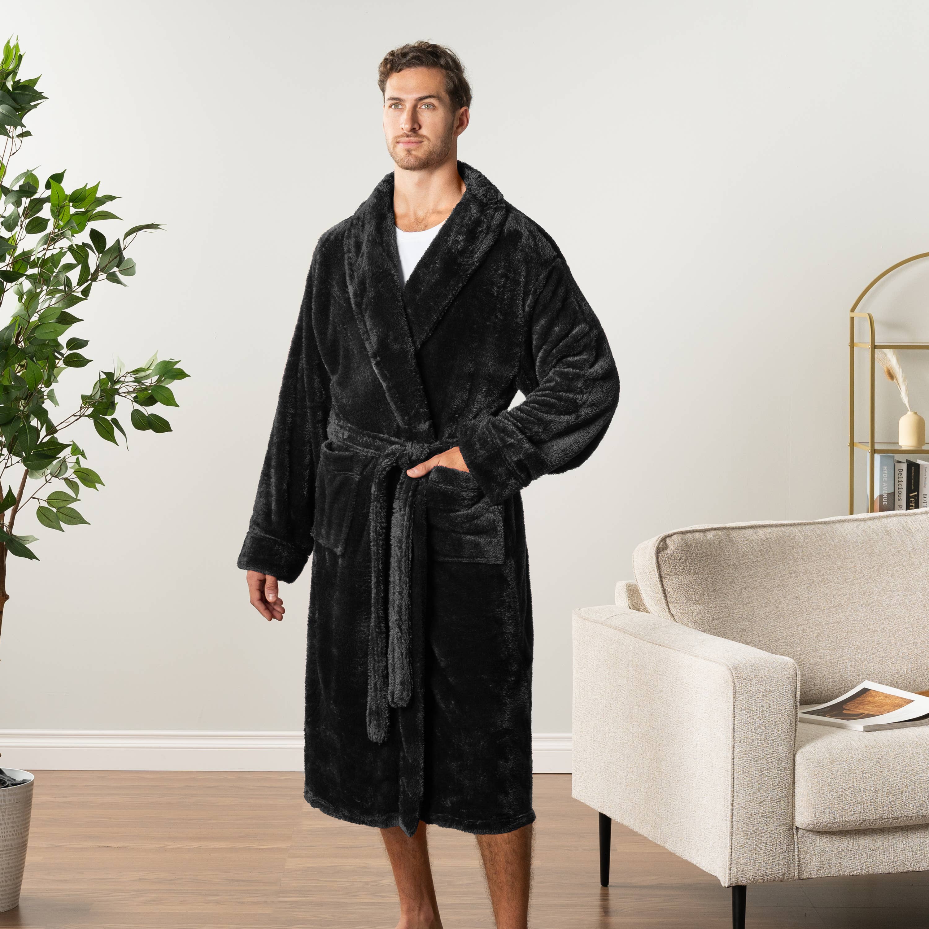 Pavilia - Wholesale Robe - Men's - Men's Sherpa Fluffy Robe36
