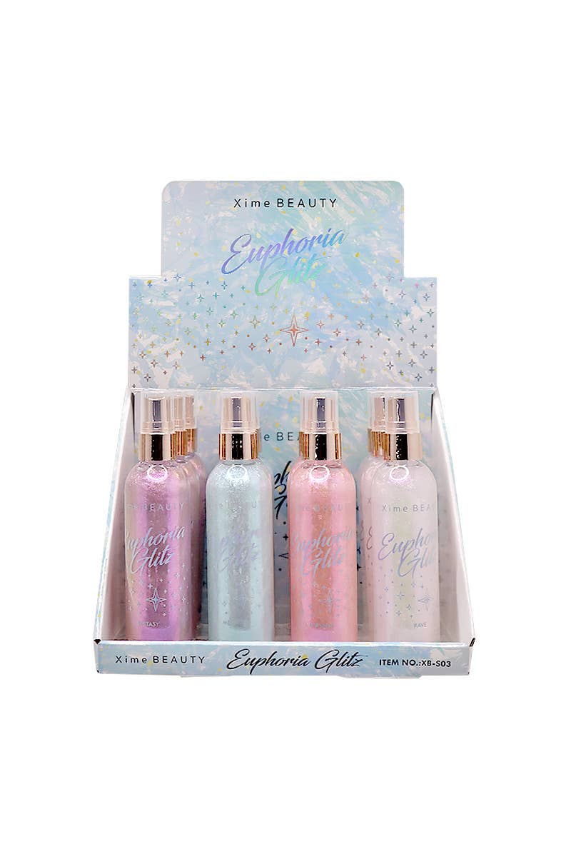 PINEAPPLE Beauty – Großhandel Körper-Glitzer/-Schimmer – Xime XB-S03 Euphoria Glitz Körper-Schimmer-Spray - 12 Stück1