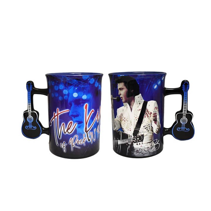 MID-SOUTH PRODUCTS - Wholesale Coffee Mug - Elvis Mug - The King Blue Guitar