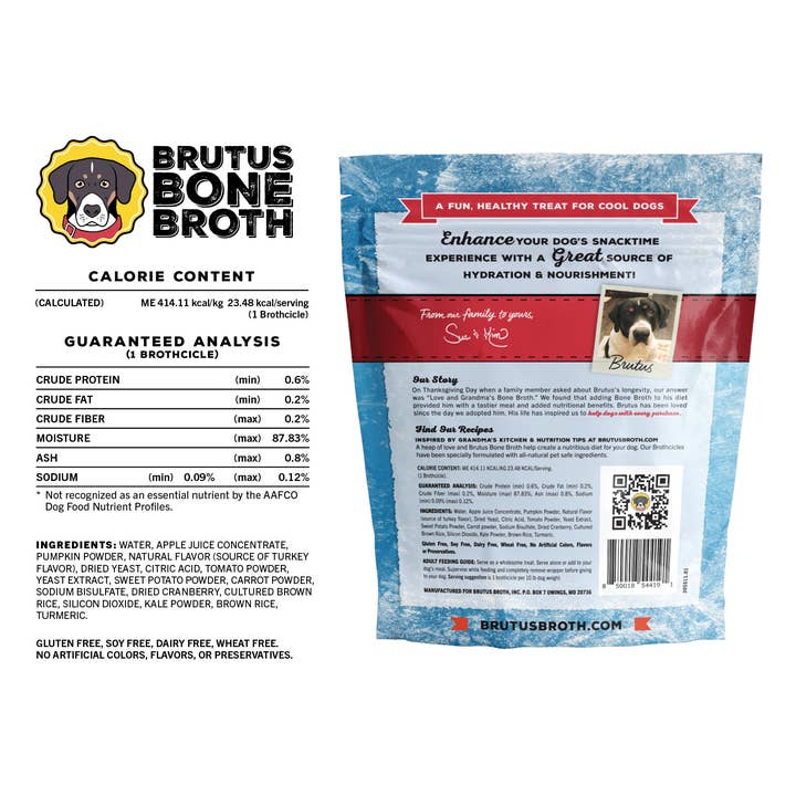 Brutus Broth - Wholesale Pet Treats - Dog - Brutus Broth Brothcicles 6-Pack Pouch1
