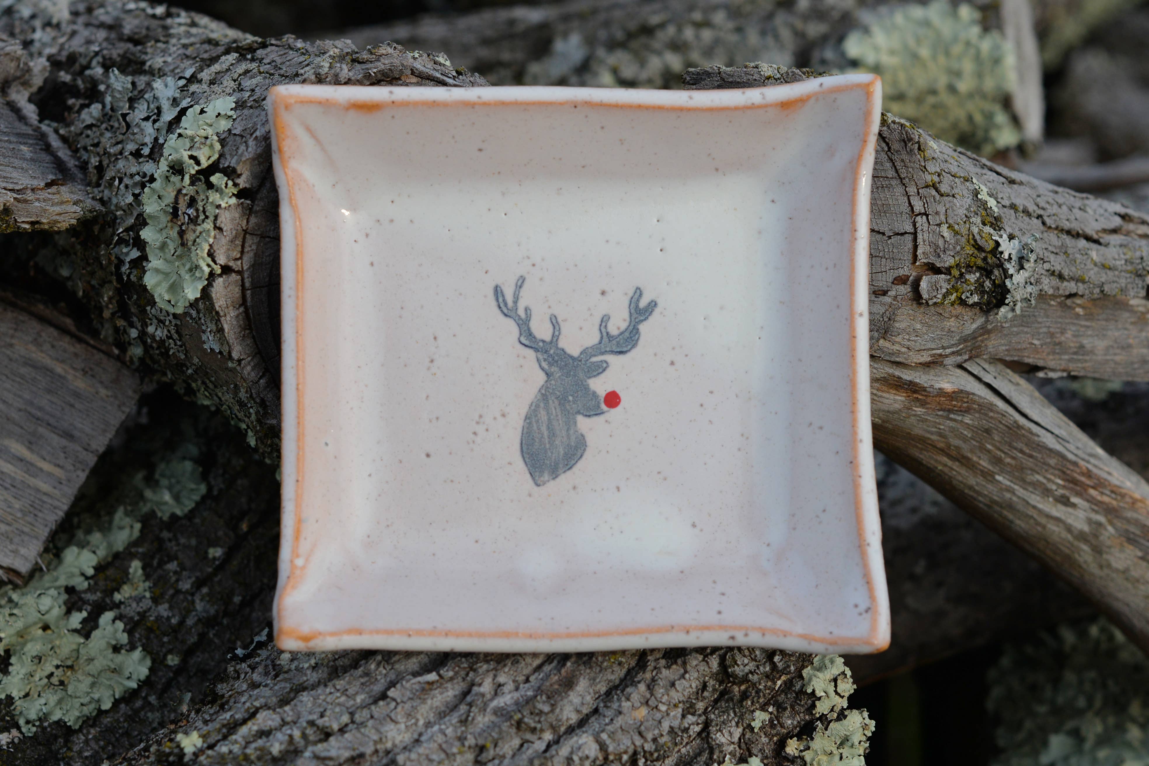 Mud & Maker - Wholesale Decorative Plate/Dish/Bowl - Holiday Square Dish / Cookie Plate / Hostess Gift2