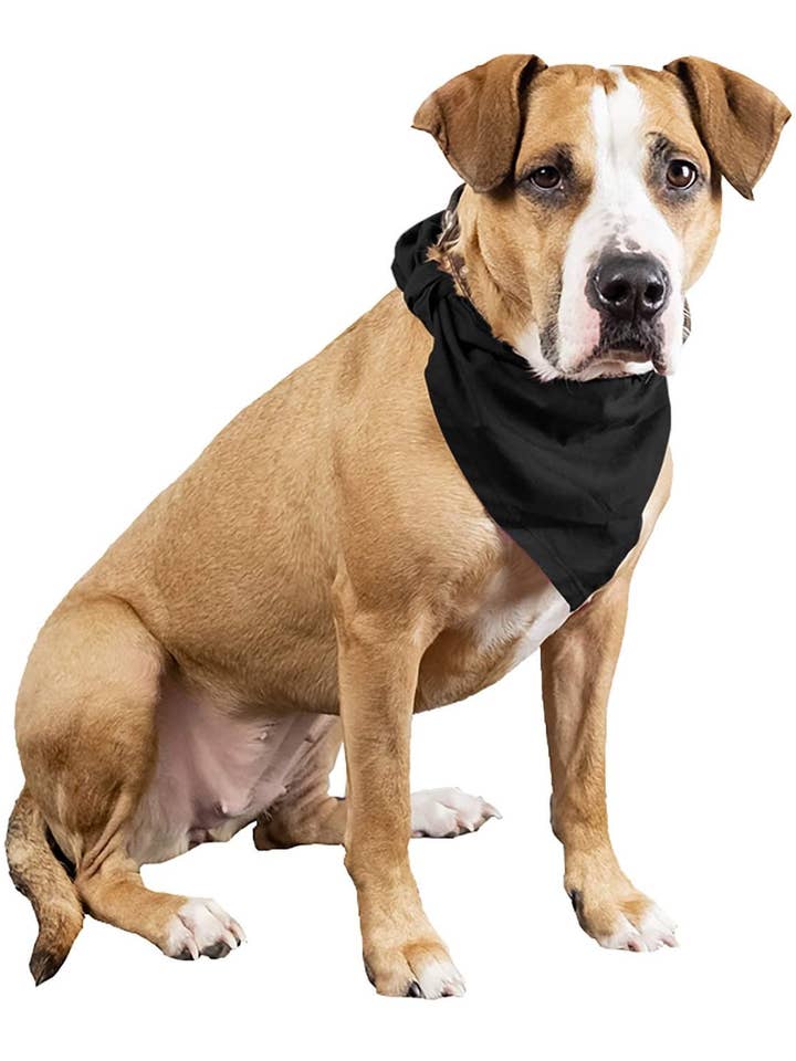 4 Pcs Plain Cotton Pets Dogs Bandana Triangle Shape - Large & Washable for wholesale by Bandanas Wholesale