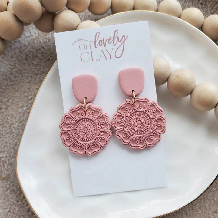 Mandala Earrings for wholesale by Oh Lovely Clay