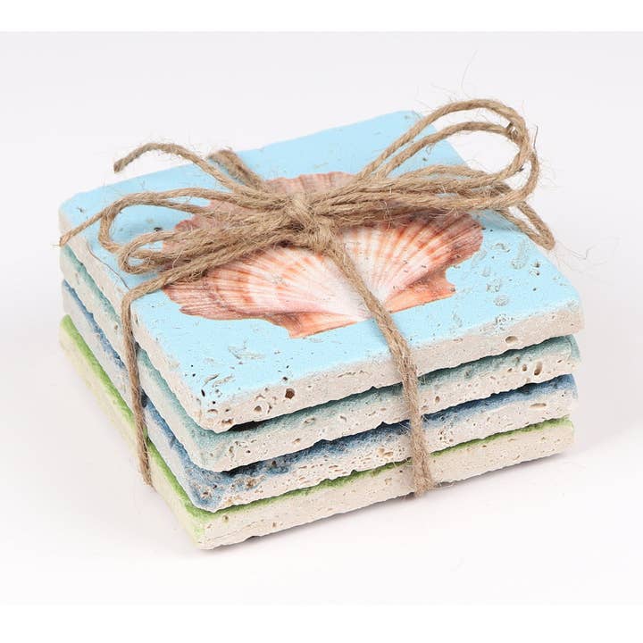 Stone coasters set - Janne for wholesale by Queence