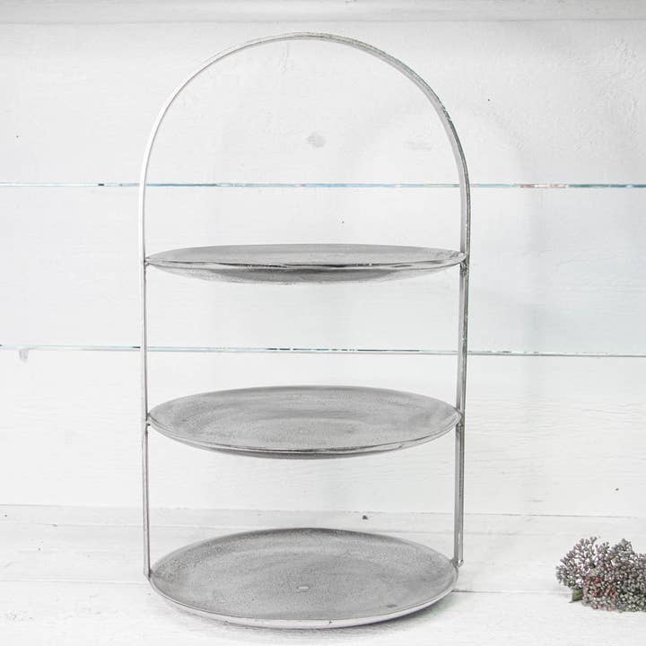 Silver Aluminium Etagere H.52cm for wholesale by Antikas