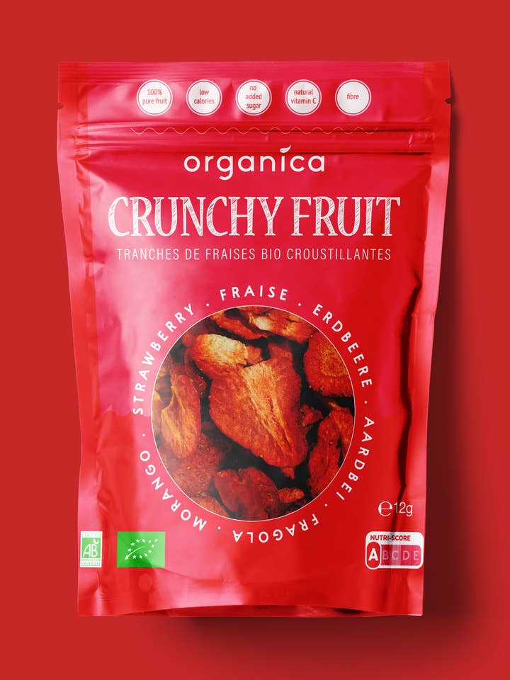 Økologiske frysetørrede jordbær 100% ren frugt | Organica Food for engroshandel hos Organica