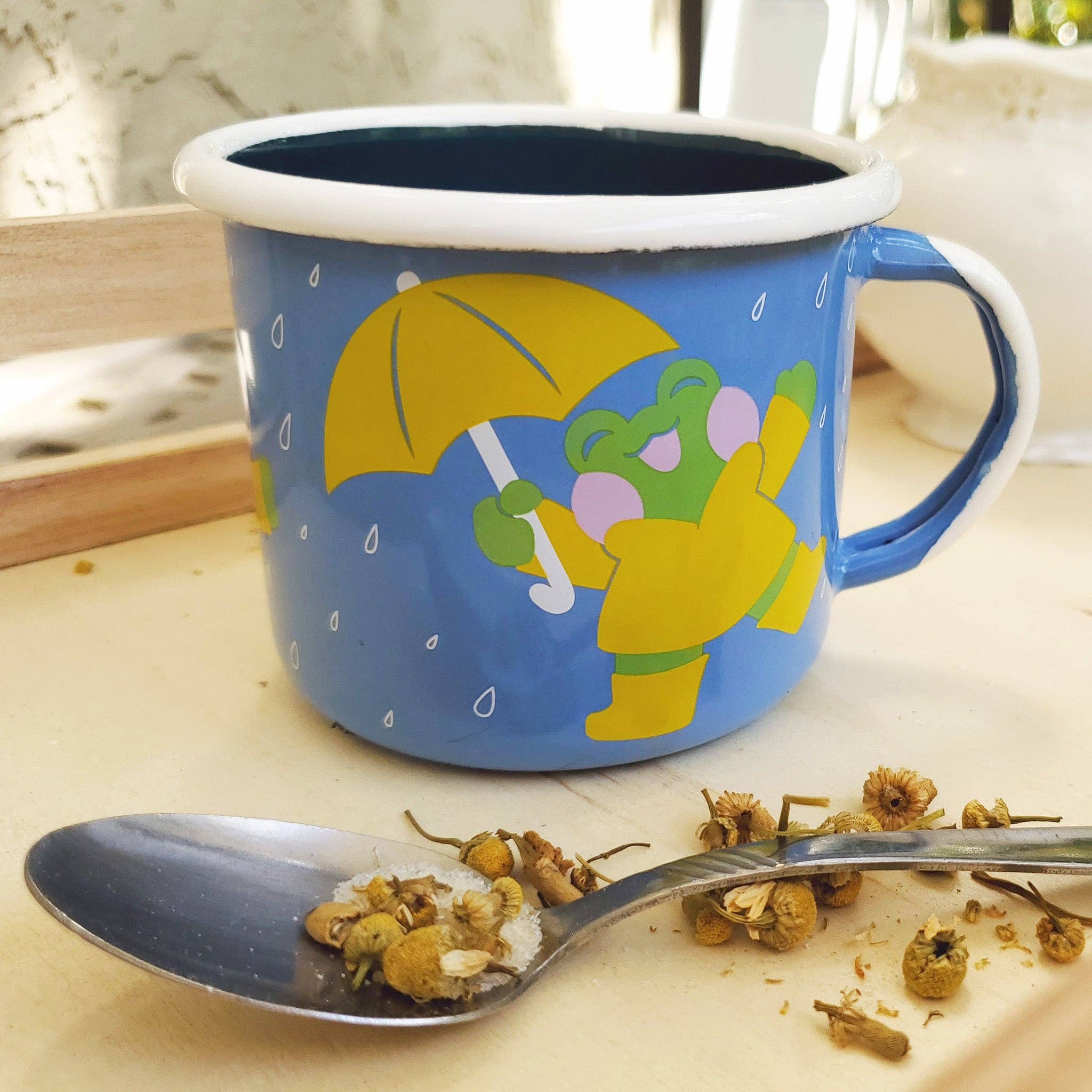 Kittygorian - Wholesale Coffee Mug - Rainy Day Enamel Mug1