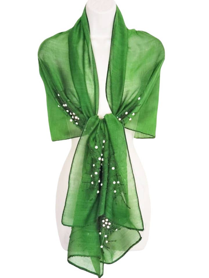 Amour (Green) Scarf for wholesale by Bluestar