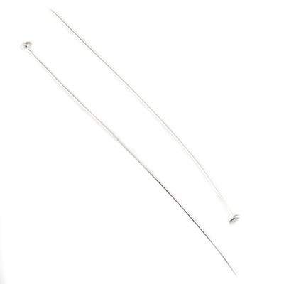 3" length Sterling Silver Disc Headpin, 26 Gauge Wire, 10 pieces per Bag for wholesale by Beads of Cambay