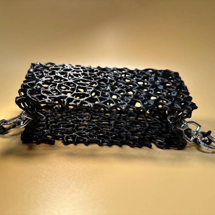 <3 Studio - Wholesale Clutch Bag - Women's - Elegant Black Clutch Purse with Chain Strap – Chic Gothic & Cosplay Accessory4