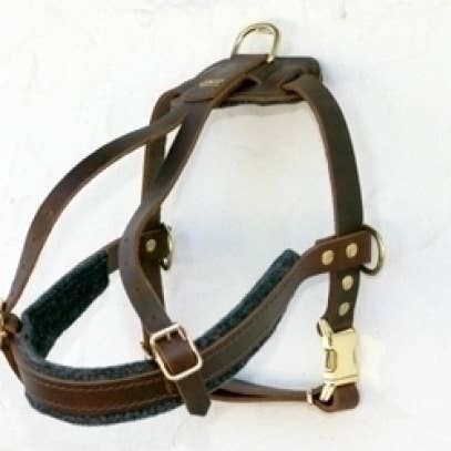 Harnais en cuir Kenjan Marron – Harnais de pistage et de traction pour chiens d'assistance pour la vente par Kenjan Læderværksted