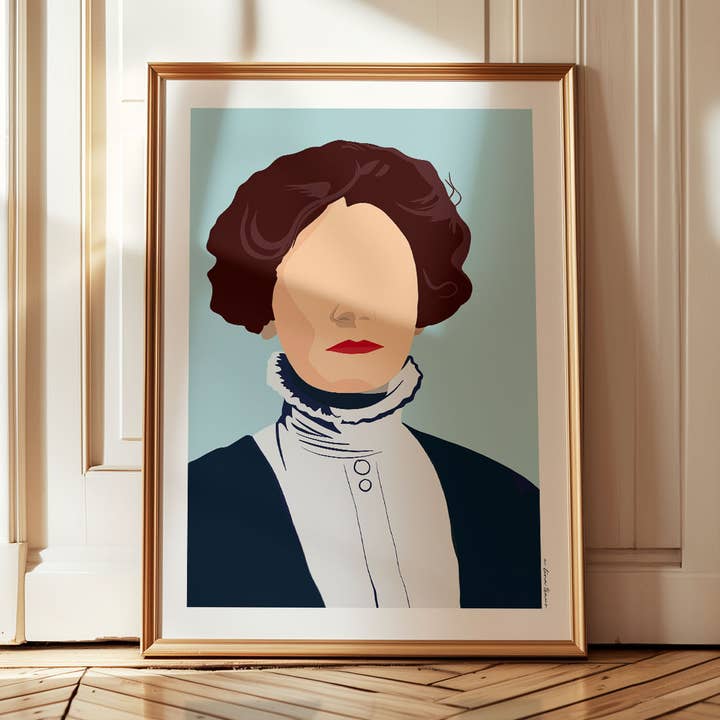 Emmeline Pankhurst Portrait Print for wholesale by Sera/Lina