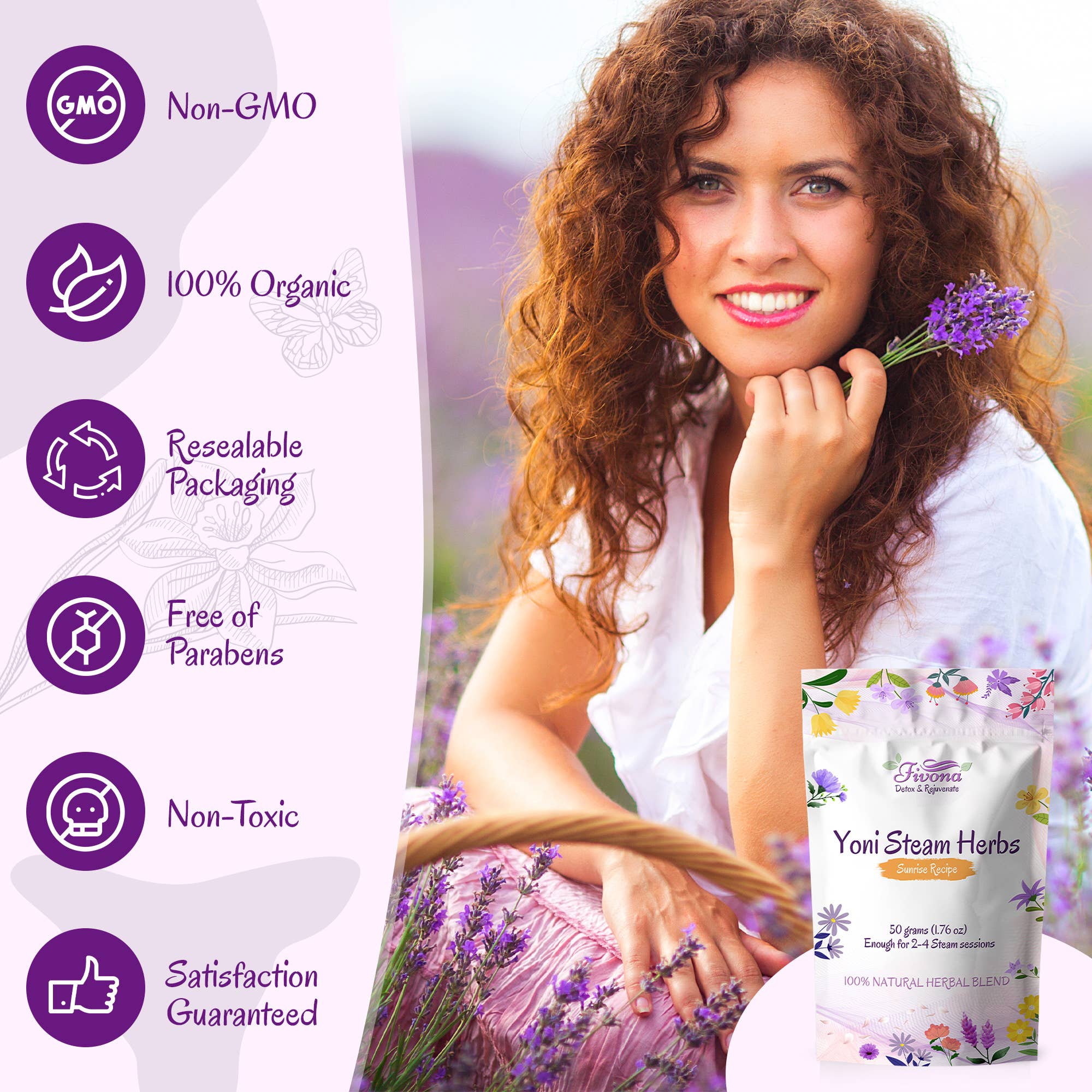 FIVONA – wholesale Health/detox tea – Yoni Steaming Herbs SUNRISE RECIPE (2-4 steaming sessions)1
