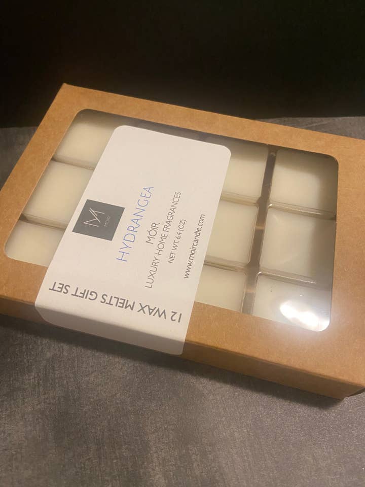 12 Pack Hydrangea Wax Melt Gift Pack for wholesale by Moir Candle & Company