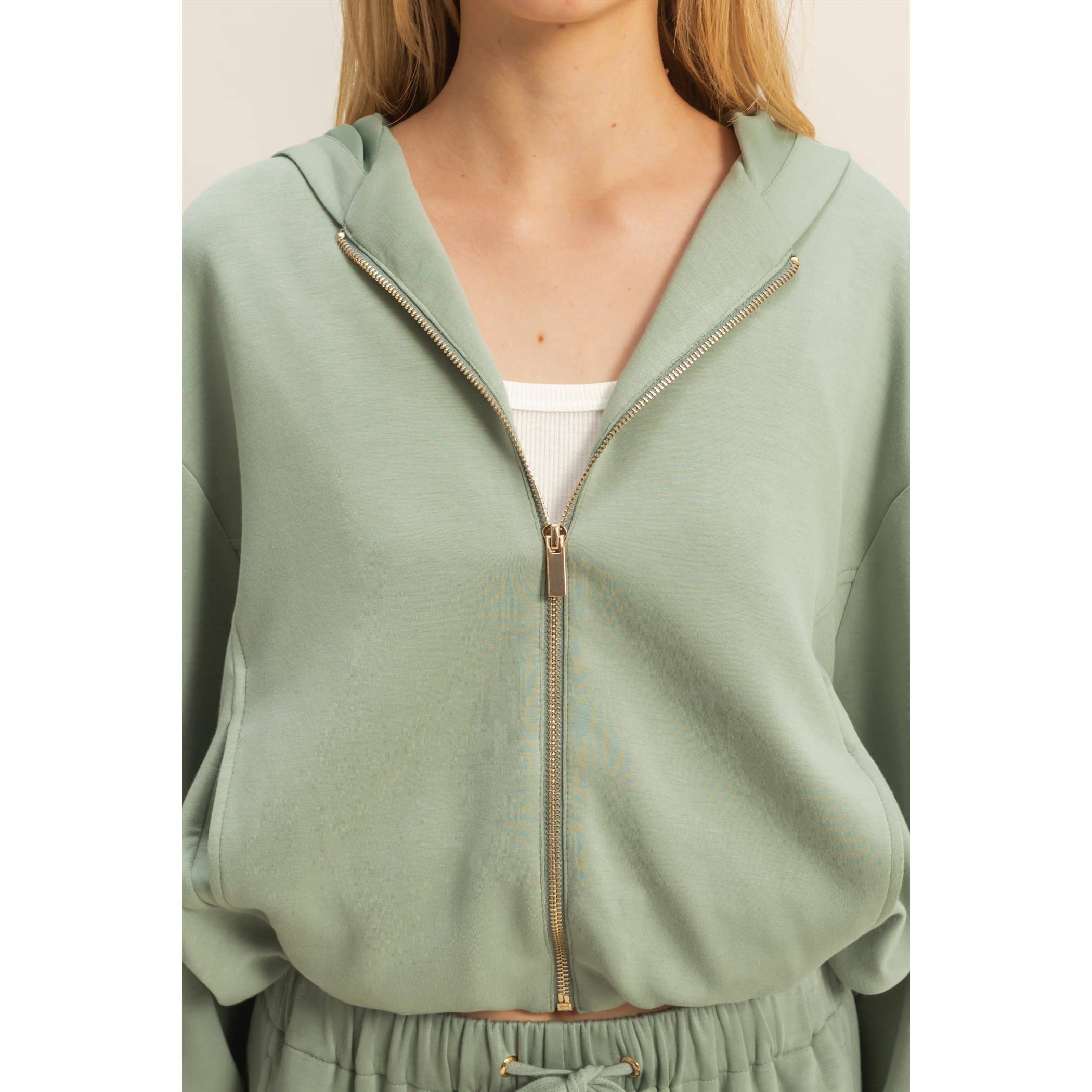 HYFVE - Vente Sweat à capuche – femme - Sweat à capuche zippé décontracté chic13