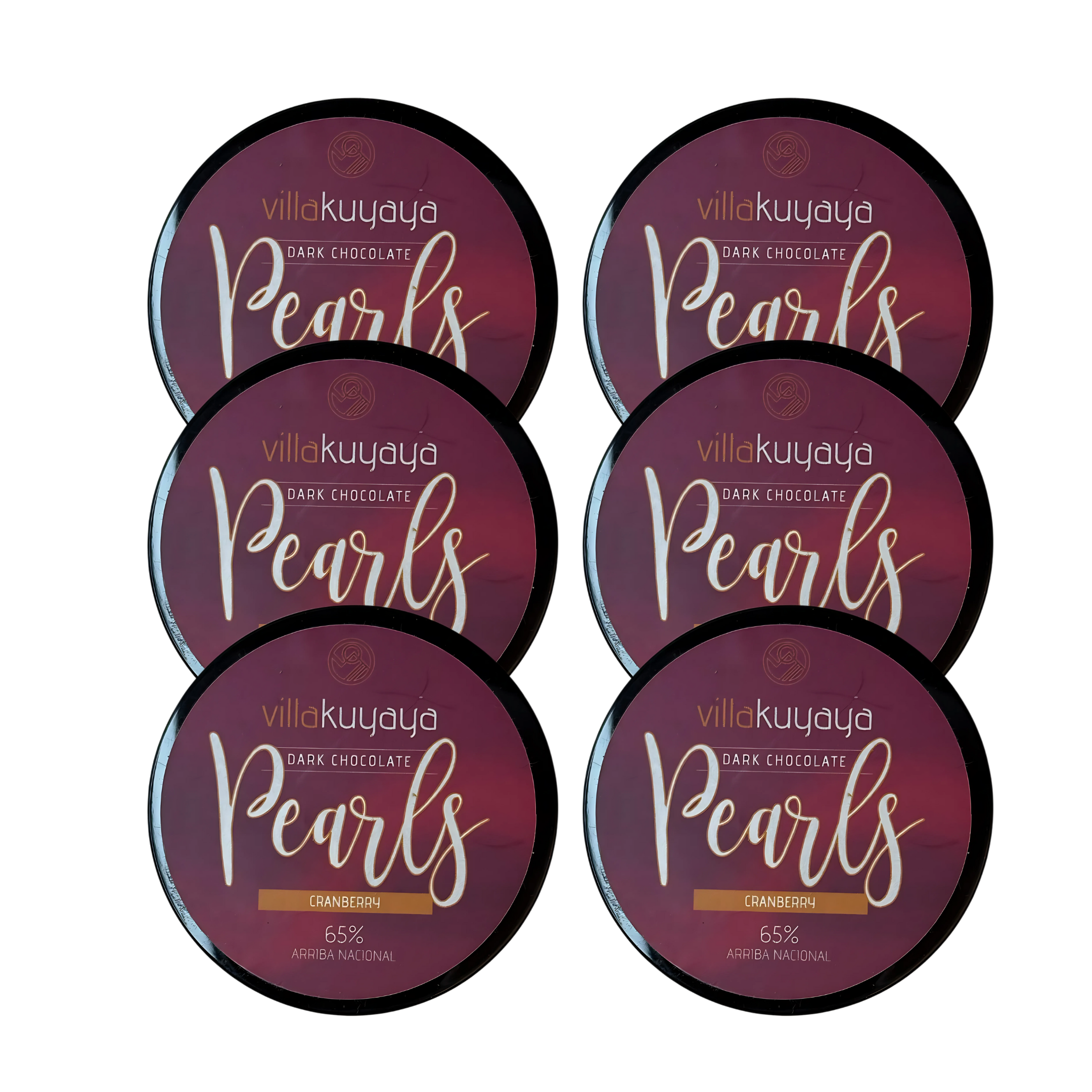 Villakuyaya Premium Dark Chocolate - Wholesale Chocolate Covered Sweets - Villakuyaya 65% Dark Chocolate Pearls CRANBERRY2