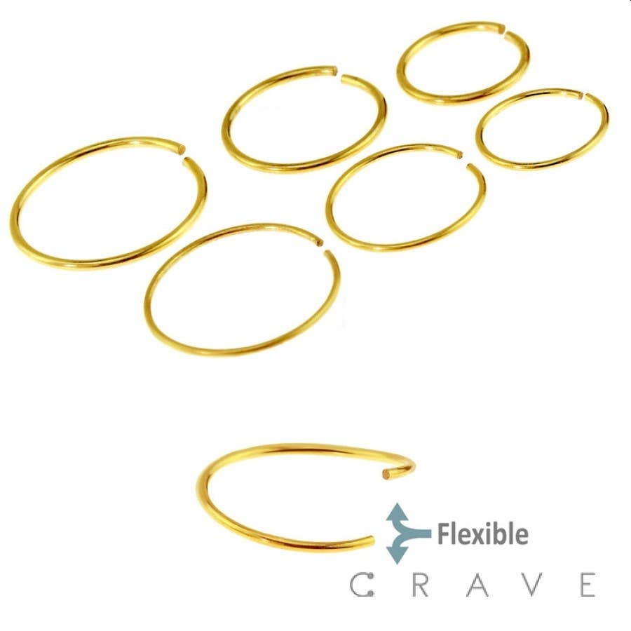CRAVE - Vendita all'ingrosso Piercing ad anello per naso - ANELLO NASALE RICOTTO IN TITANIO DI GRADO IMPLANTARE1