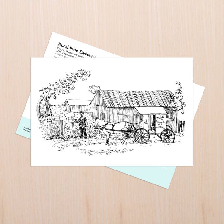 Historisk USPS postkunst for engroshandel hos Coy Ink Studio