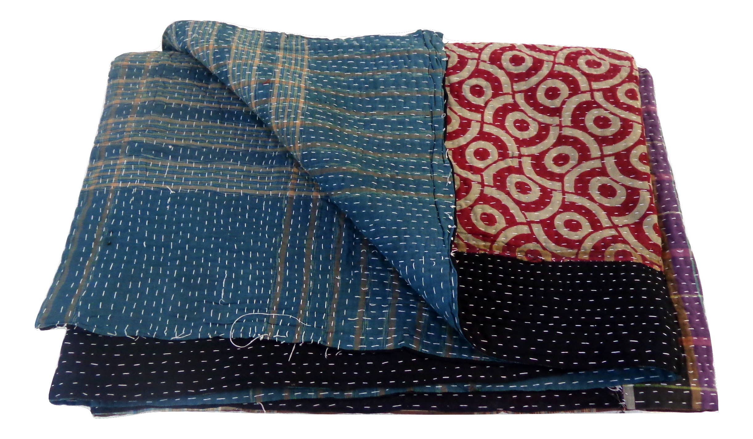 Meghcraft - Wholesale Quilt - Assorted Handmade Bohemian Kantha Hand Stitched Quilt Throw11