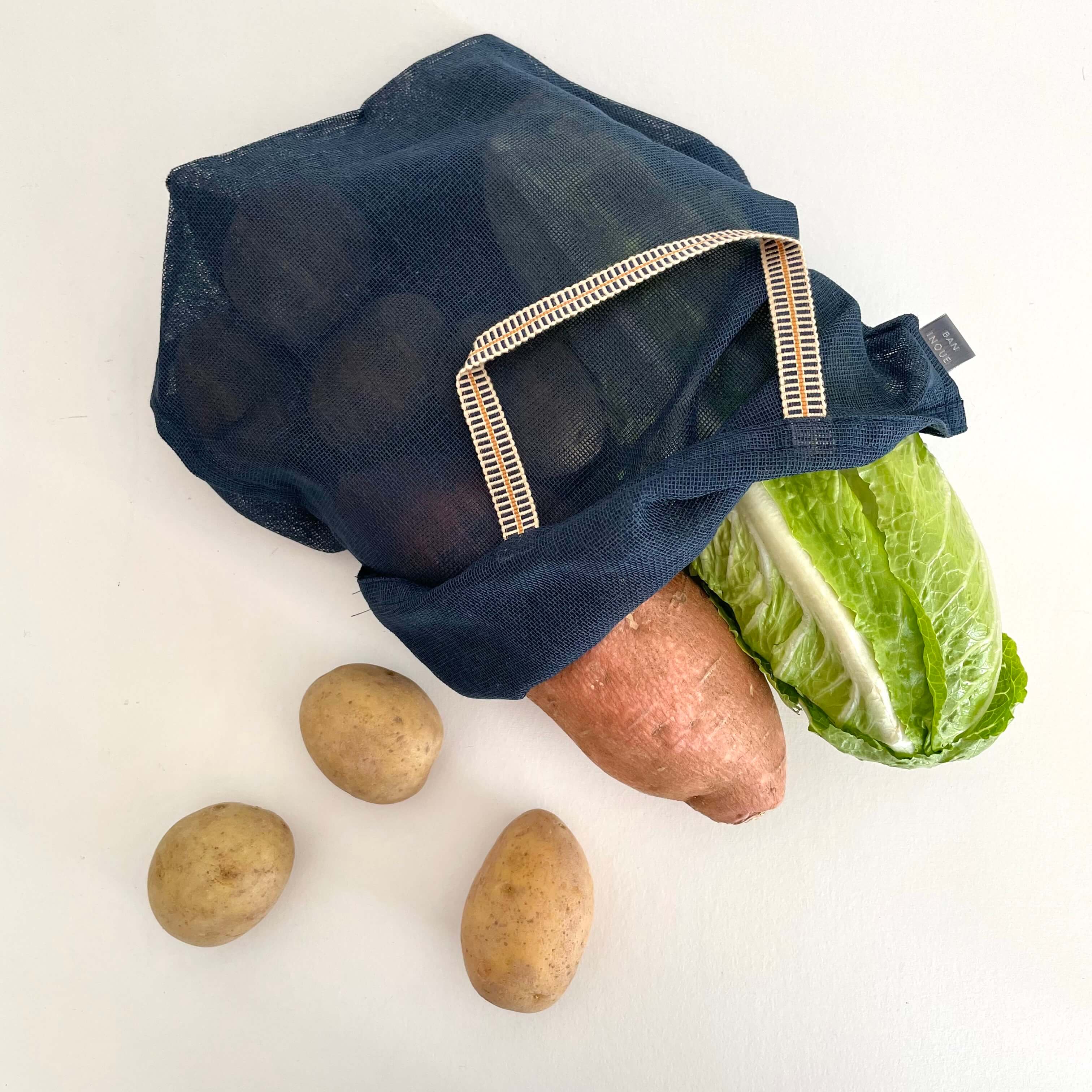 fort & field - Wholesale Grocery/Shopping Bag - 100% cotton gauze net eco produce bags with handle - large9