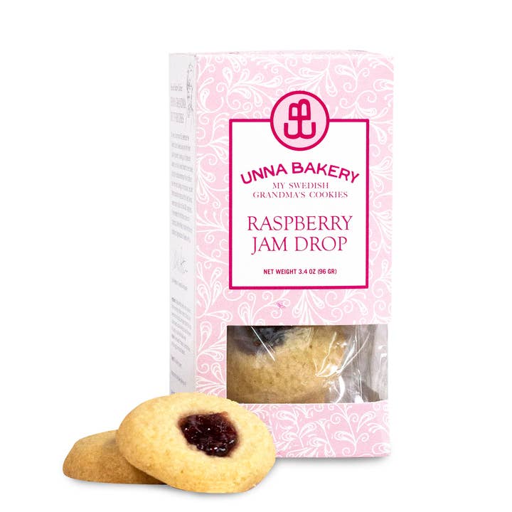Unna Bakery - Wholesale Cookie - Raspberry Jam Drop Cookie - 1 x 3.4 oz