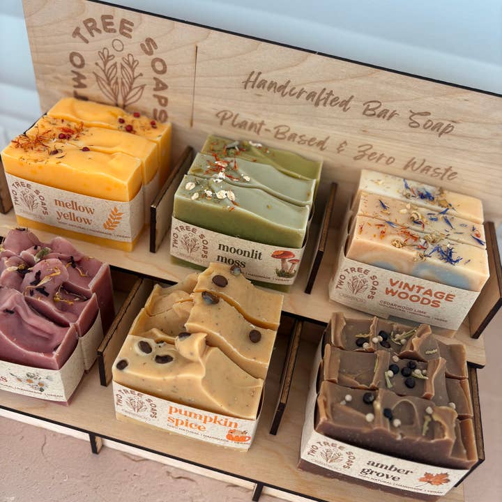 Two Tree Soaps - Wholesale Bar Soap - Handmade Soap Display ++WITH SEASONAL SOAP++2