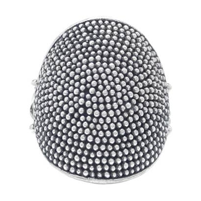 Bague de granulation incurvée en argent sterling pour la vente par SITA