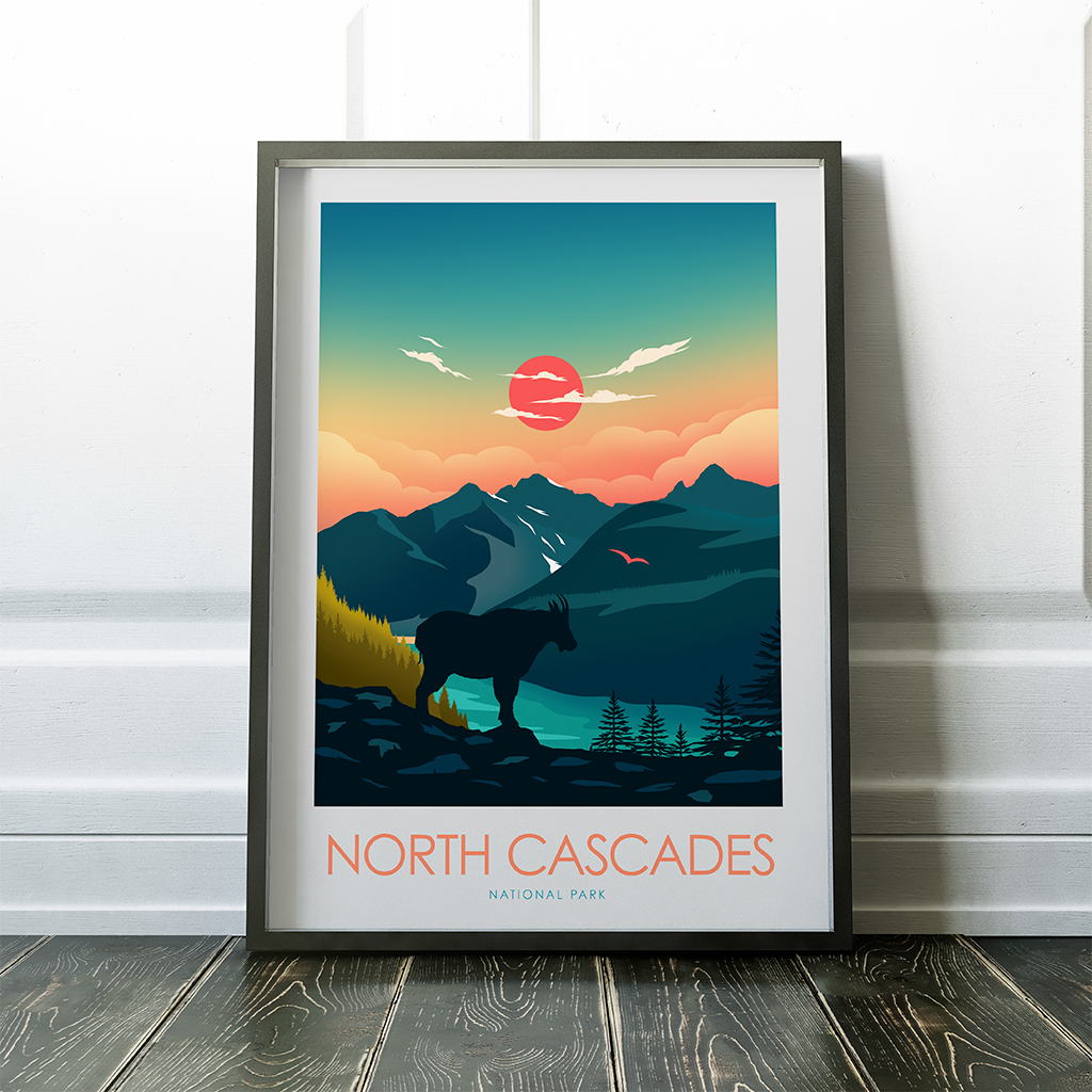 Studio Inception – wholesale Art print – North Cascades National Park Minimalist Print4