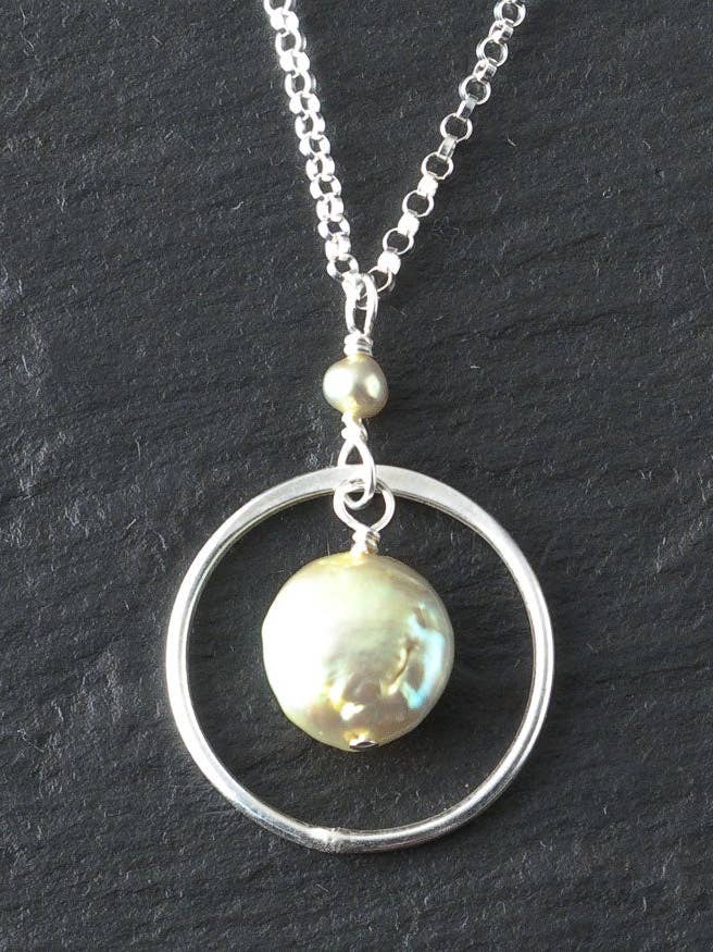 Aviva Spring Necklace (sage) for wholesale by Deana Rose Handmade Jewelry