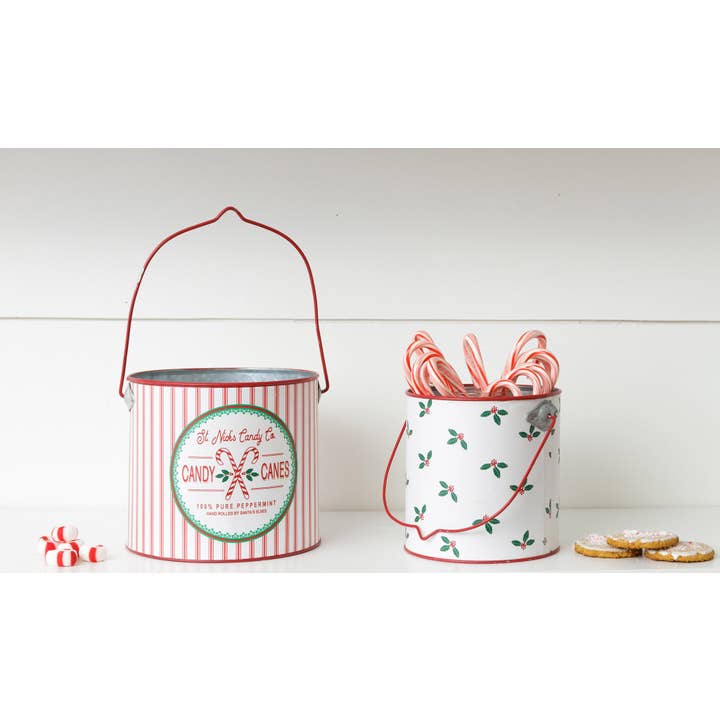 Audrey's Home & Gift - Wholesale Bucket/Pail - Buckets - St. Nicks Candy Co. (Set Of 02)
