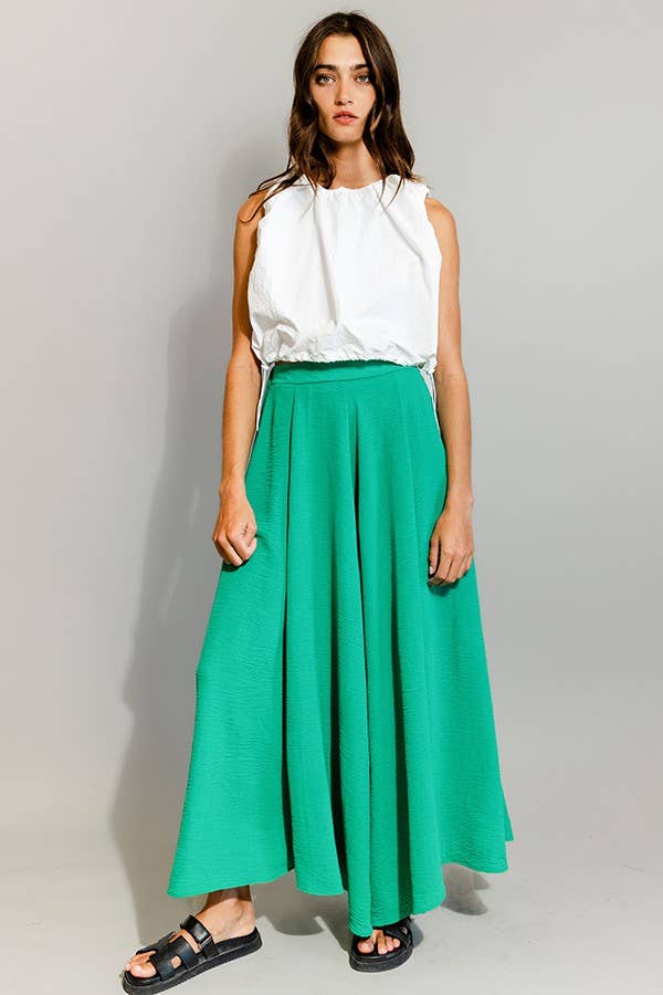 BUCKETLIST INC - Wholesale Pants - Women's - P5131 Solid Woven Wide Leg Pants1