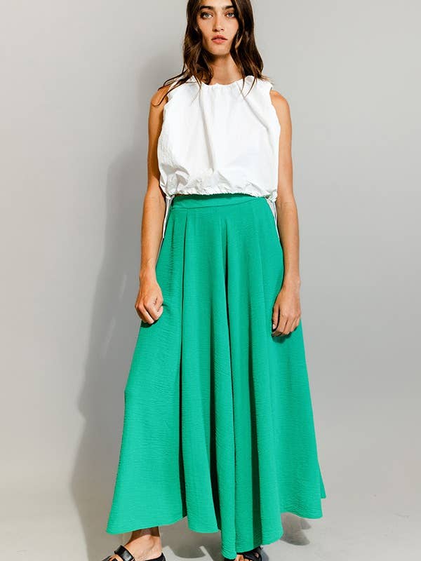 BUCKETLIST INC - Wholesale Pants - Women's - P5131 Solid Woven Wide Leg Pants1