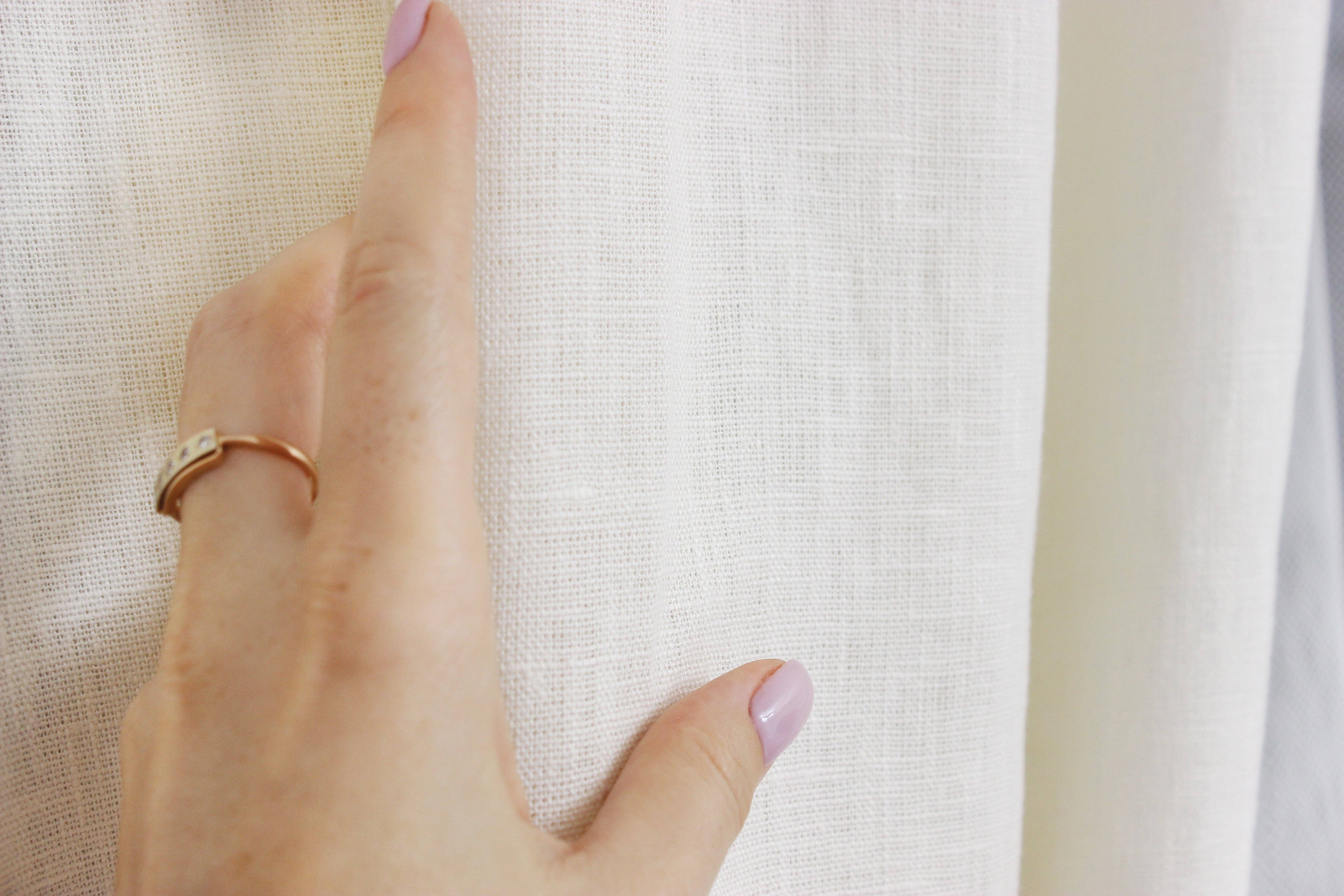 LinenQ – wholesale Curtain – Tab top linen curtains with Blackout lining6