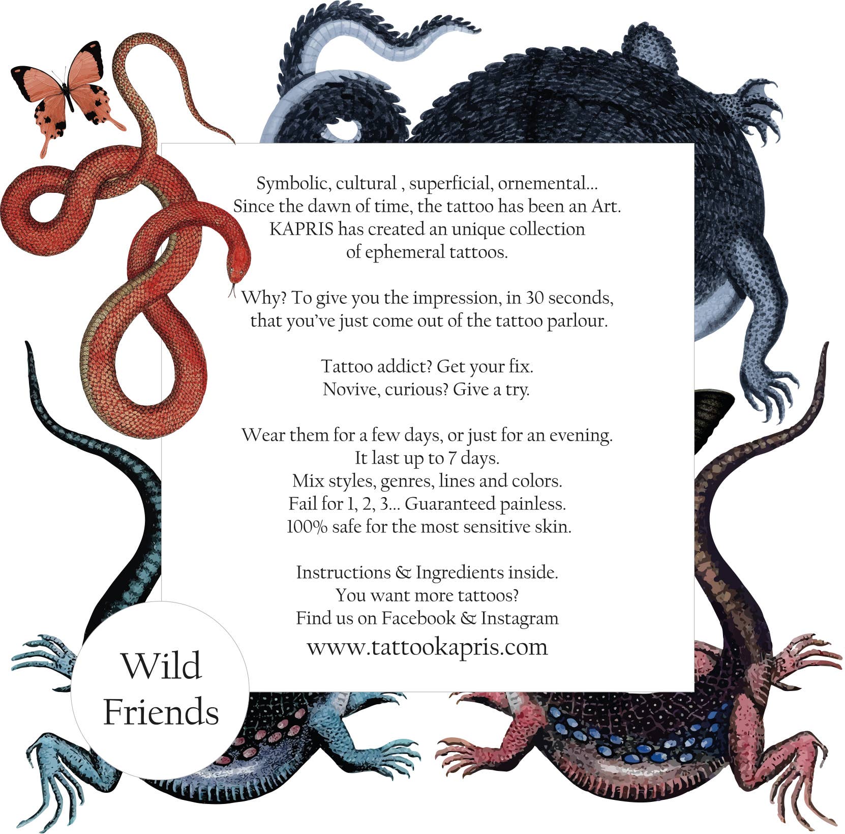 Kapris - Venta al por mayor Tatuajes temporales - Niños - Les Amis salchichas2