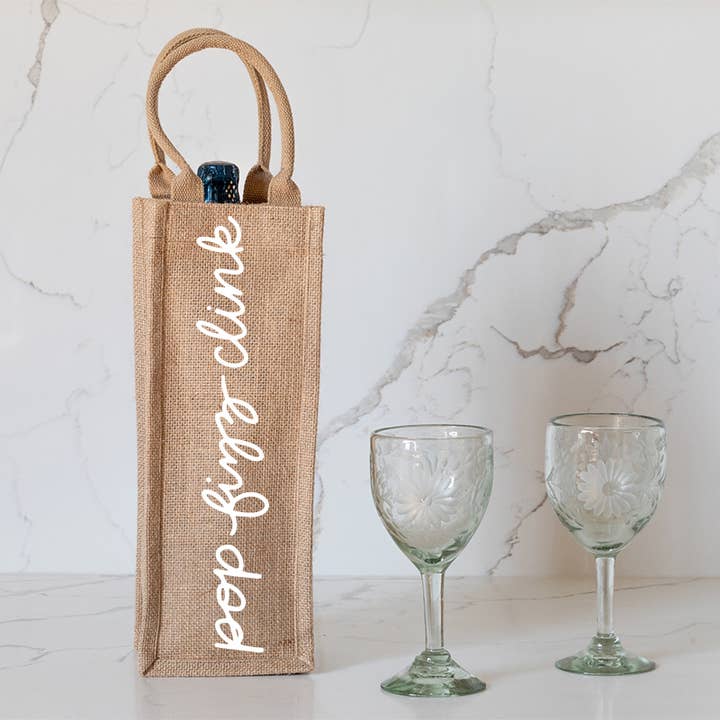 Reusable Wine Totes - Pop Fizz Clink for wholesale by The Little Market